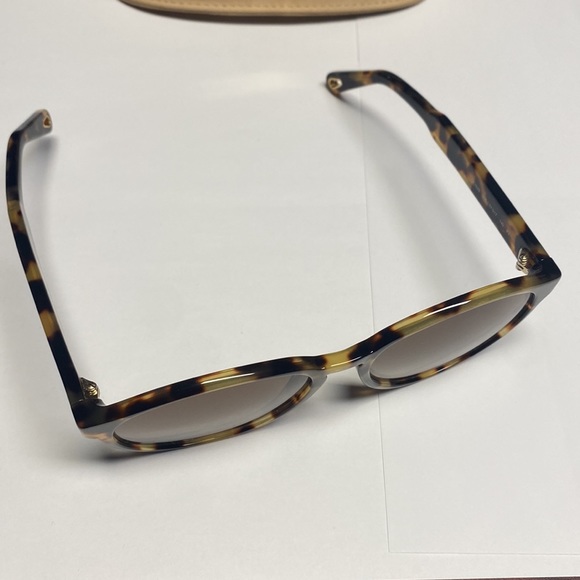 Chloe Womens Gradient Brown Round Sunglasses - Picture 3 of 8